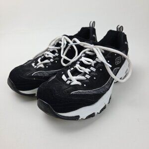 Skechers D'Lites Shoes Womens 9 Air Cooled Memory Foam Black